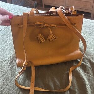 KATE SPADE Yellow Leather Tassel Bag